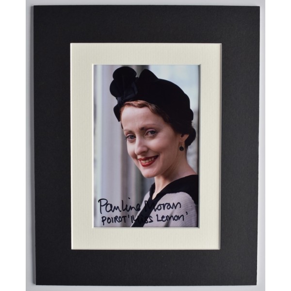 Pauline Moran Signed Autograph 10x8 photo display Poirot Miss Lemon TV COA AFTAL Perfect Gift Memorabilia		