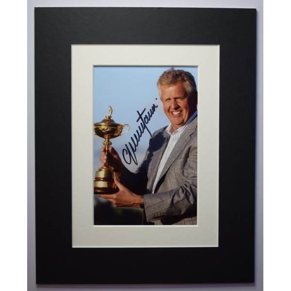 Colin Montgomerie Signed Autograph 10x8 photo display Golf Open Masters Sport AFTAL Perfect Gift Memorabilia		
