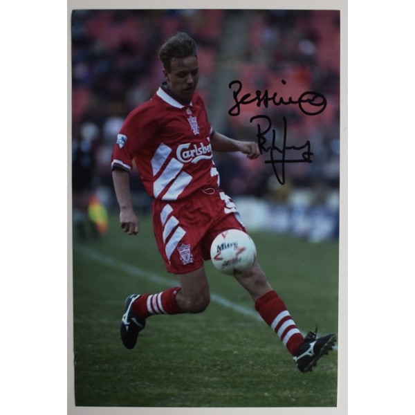 Rob Jones Signed Autograph 12x8 Photo Photograph Liverpool Football COA AFTAL Perfect Gift Memorabilia	