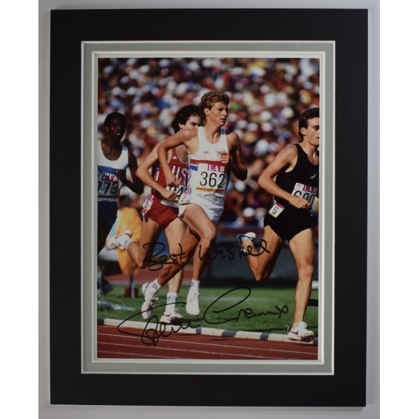 Steve Cram Signed Autograph 10x8 photo display Athletics Olympics Sport AFTAL Perfect Gift Memorabilia	