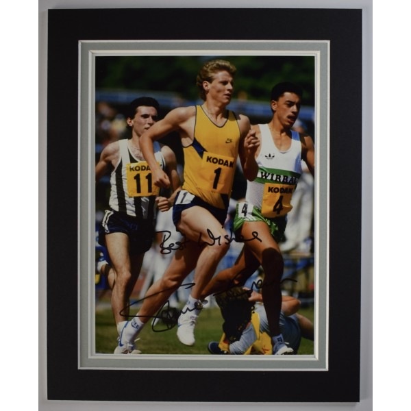Steve Cram Signed Autograph 10x8 photo display Athletics Olympics Sport AFTAL Perfect Gift Memorabilia	