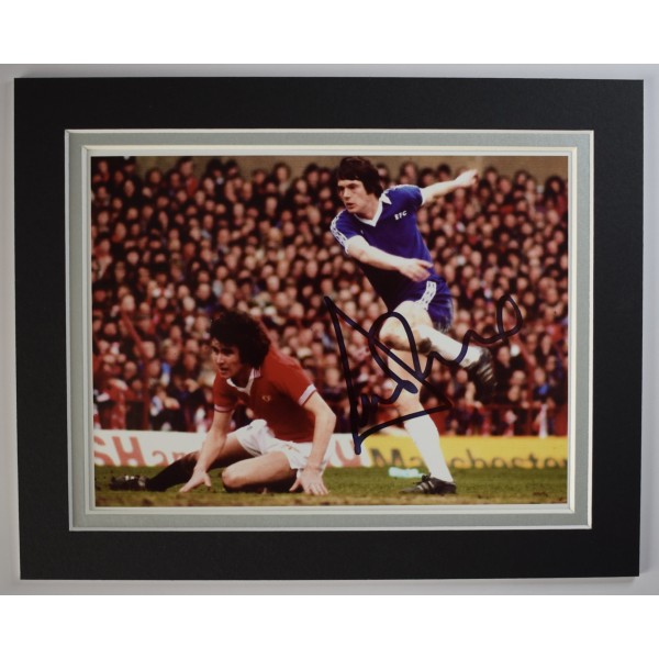 Duncan McKenzie Signed Autograph 10x8 photo display Everton Football COA AFTAL Perfect Gift Memorabilia	