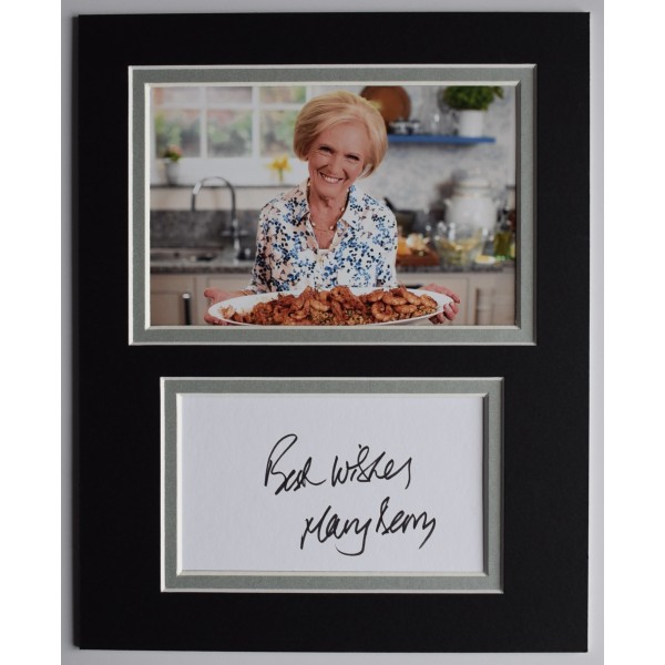 Mary Berry Signed Autograph 10x8 photo display TV Chef Food Bake Off COA AFTAL Perfect Gift Memorabilia	
