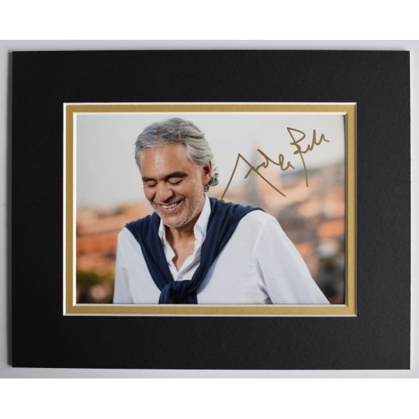 Andrea Bocelli Signed Autograph 10x8 photo display Music Opera Italy COA AFTAL Perfect Gift Memorabilia	