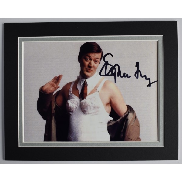 Stephen Fry Signed Autograph 10x8 photo display TV Jeeves & Wooster COA AFTAL Perfect Gift Memorabilia