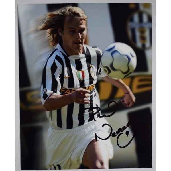 Pavel Nedved Signed Autograph 10x8 photo photograph Juventus Football COA AFTAL Perfect Gift Memorabilia