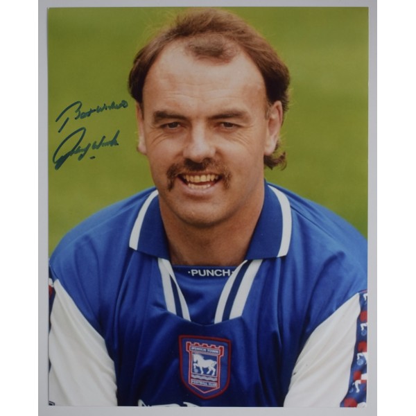 John Wark Signed Autograph 10x8 photo photograph Ipswich Town Football COA AFTAL Perfect Gift Memorabilia