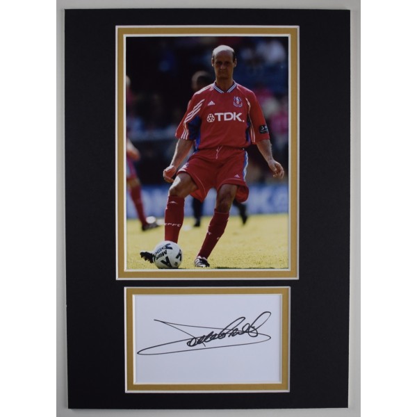 Attilio Lombardo Signed Autograph A4 photo display Crystal Palace Football AFTAL Perfect Gift Memorabilia	