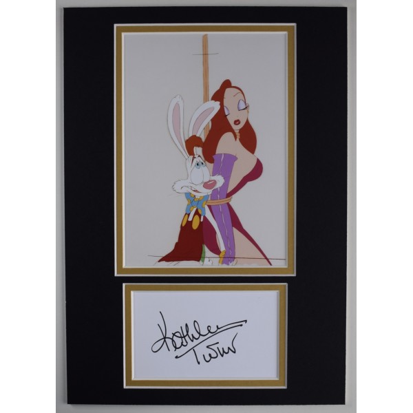 Kathleen Turner Signed Autograph A4 photo display Roger Rabbit Jessica COA AFTAL Perfect Gift Memorabilia	
