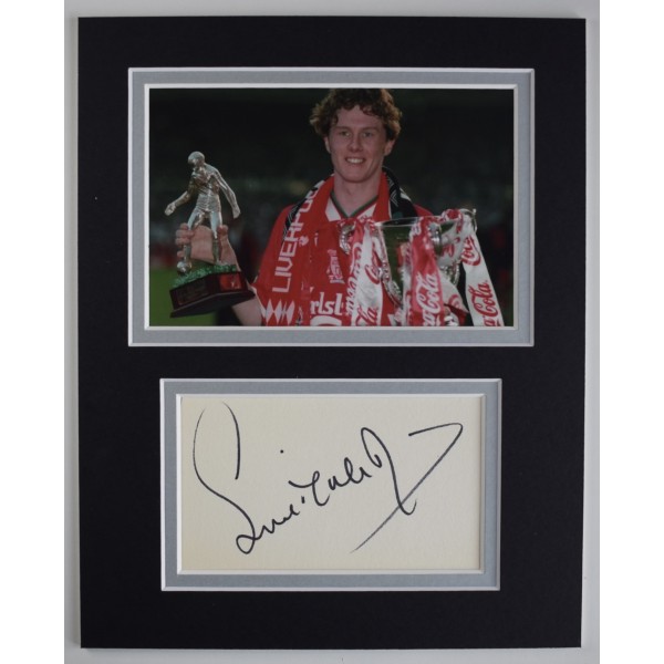 Steve McManaman Signed Autograph 10x8 photo display Liverpool Football COA AFTAL Perfect Gift Memorabilia		
