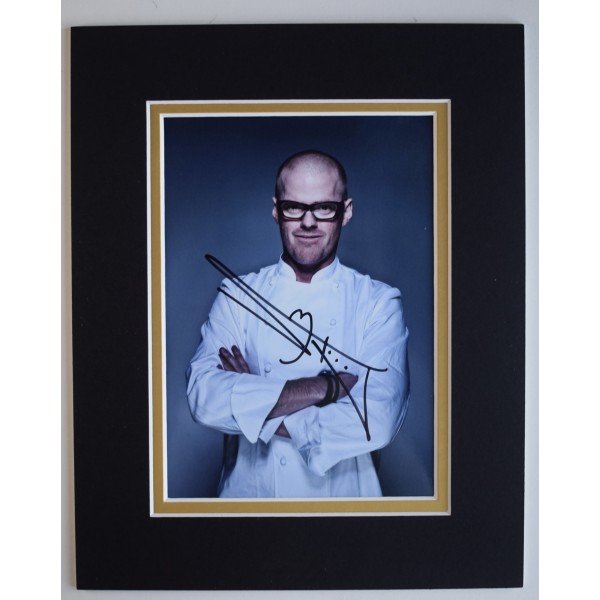 Heston Blumenthal Signed Autograph 10x8 photo display Fat Duck Chef TV COA AFTAL Perfect Gift Memorabilia		
