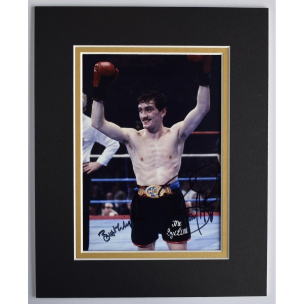 Barry McGuigan Signed Autograph 10x8 photo display Boxing Boxer COA AFTAL Perfect Gift Memorabilia		
