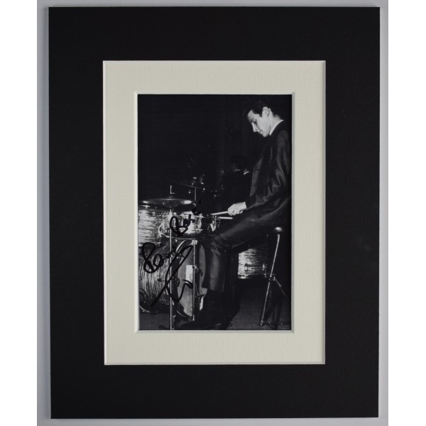 Pete Best Signed Autograph 10x8 photo display Beatles Music Drums COA AFTAL Perfect Gift Memorabilia		