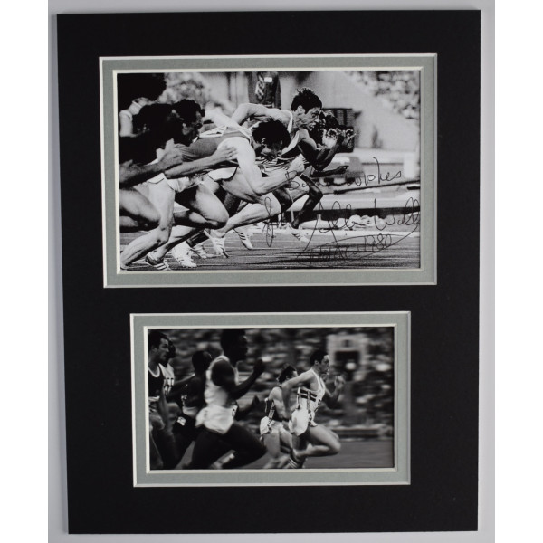 Allan Wells Signed Autograph 10x8 photo display Olympic Athletics COA AFTAL Perfect Gift Memorabilia		