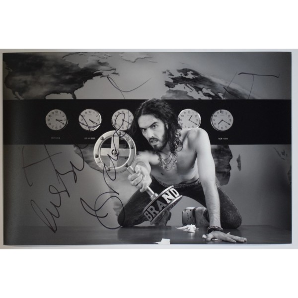 Russell Brand Signed Autograph 12x8 photo photograph Comedy Film TV Actor AFTAL Perfect Gift Memorabilia	