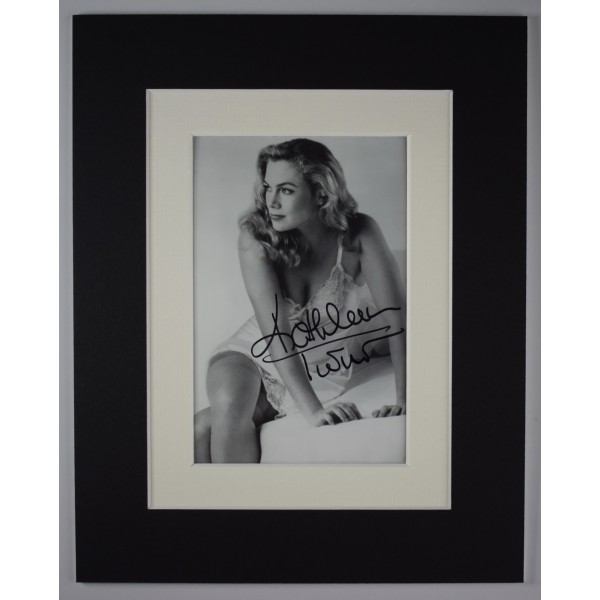 Kathleen Turner Signed Autograph 10x8 photo display Romancing The Stone Film COA AFTAL Perfect Gift Memorabilia		