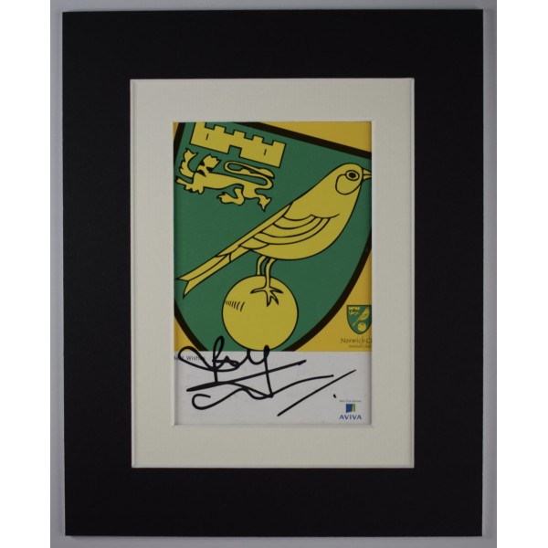 Bryan Gunn Signed Autograph 10x8 photo display Norwich City Football COA AFTAL Perfect Gift Memorabilia	