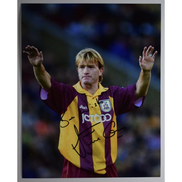 Stuart McCall Signed Autograph 10x8 photo photograph Bradford City Football COA AFTAL Perfect Gift Memorabilia