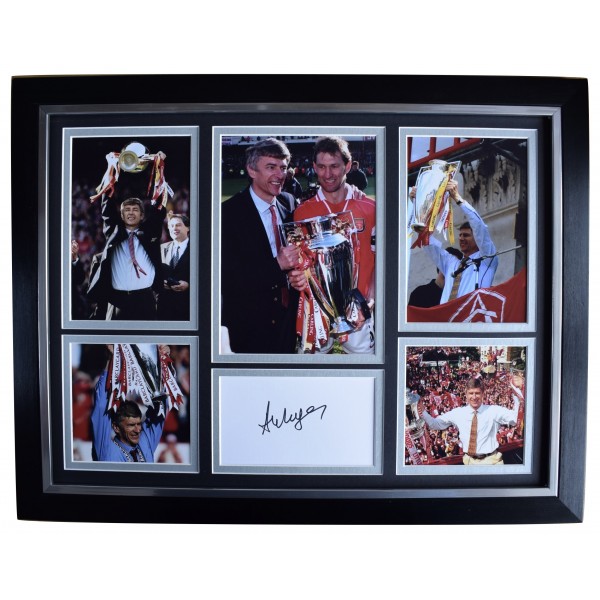 Arsene Wenger Signed Autograph 16x12 framed photo display Arsenal Football AFTAL Perfect Gift Memorabilia