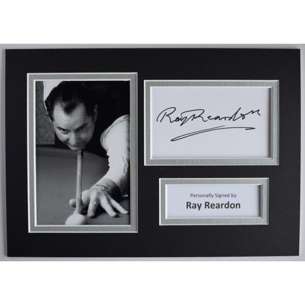 Ray Reardon Signed Autograph A4 photo display Snooker Champion Sport COA AFTAL Perfect Gift Memorabilia		