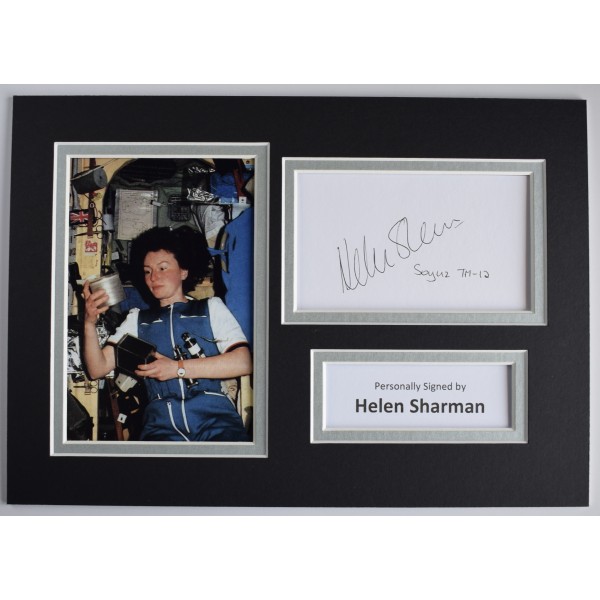 Helen Sharman Signed Autograph A4 photo display MIR Space Station Astronaut COA AFTAL Perfect Gift Memorabilia		