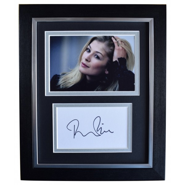 Rosamund Pike Signed 10x8 Framed Photo Autograph Display Gone Girl Film AFTAL Perfect Gift Memorabilia		
