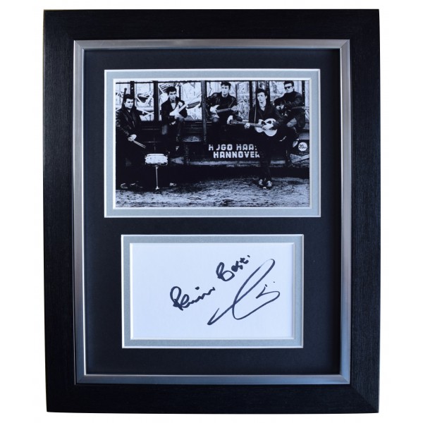 Pete Best Signed 10x8 Framed Photo Autograph Display Beatles Music COA AFTAL Perfect Gift Memorabilia		