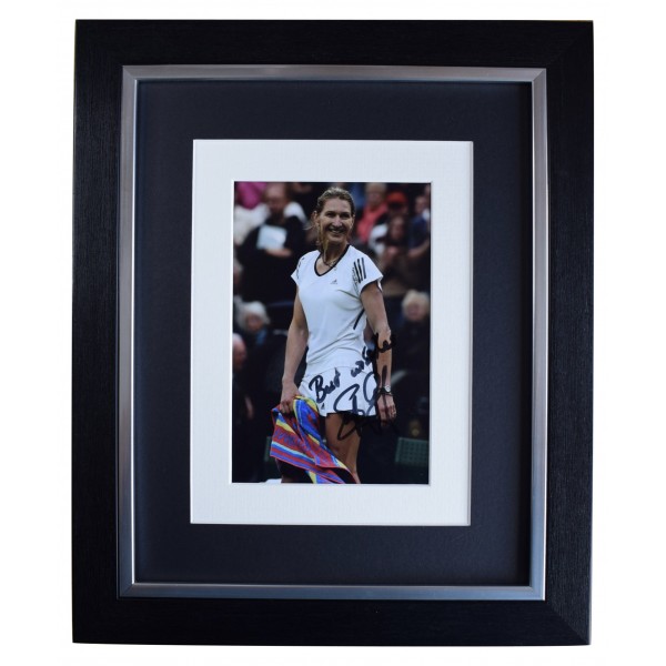 Steffi Graf Signed 10x8 Framed Photo Autograph Display Tennis Wimbledon AFTAL Perfect Gift Memorabilia	