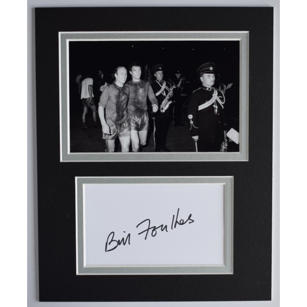 Bill Foulkes Signed Autograph 10x8 photo display Man Utd Football COA AFTAL Perfect Gift Memorabilia		
