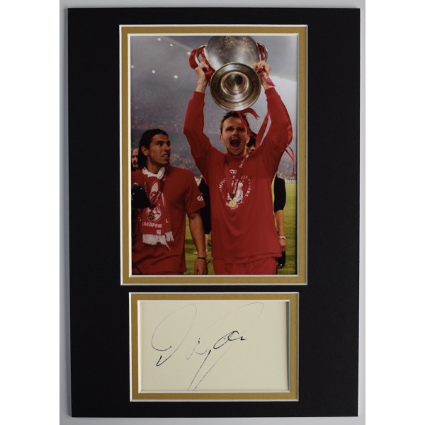 Dietmar Hamann Signed Autograph A4 photo display Liverpool Champions League 2005 AFTAL Perfect Gift Memorabilia	