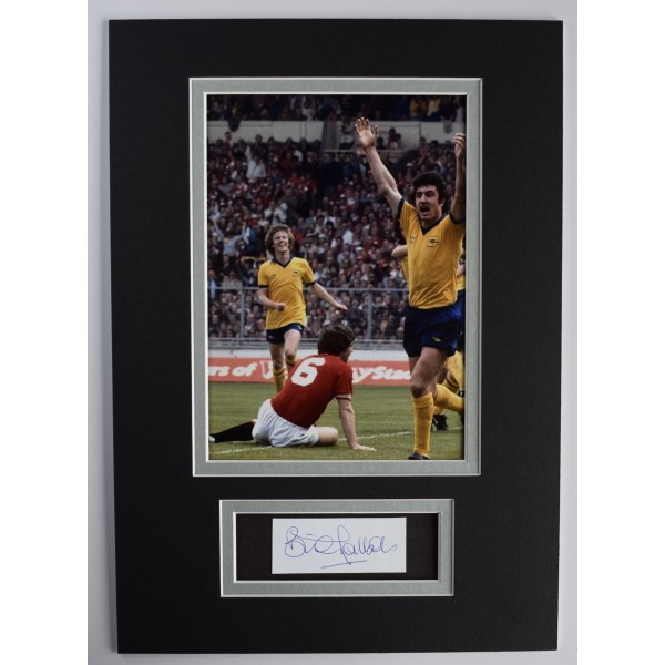 Brian Talbot Signed Autograph A4 photo display Arsenal Football COA AFTAL Perfect Gift Memorabilia	