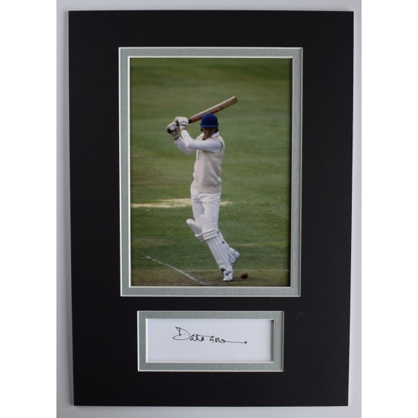 David Gower Signed Autograph A4 photo display England Cricket Sport COA AFTAL Perfect Gift Memorabilia		