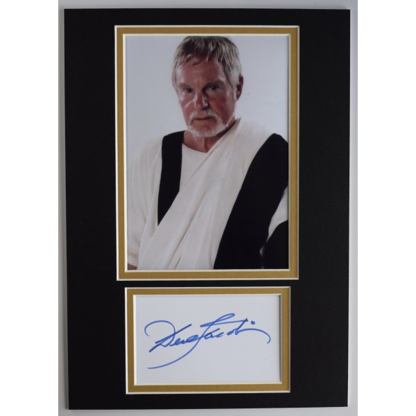 Derek Jacobi Signed Autograph A4 photo display TV Film Shakespeare Dr Who AFTAL Perfect Gift Memorabilia		