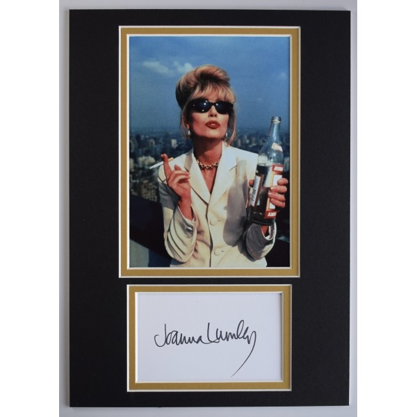 Joanna Lumley Signed Autograph A4 photo display Film Ab Fab Absolutely Fabulous AFTAL Perfect Gift Memorabilia		
