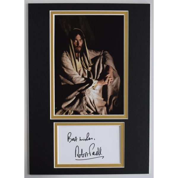 Robert Powell Signed Autograph A4 photo display TV Jesus of Nazareth COA AFTAL Perfect Gift Memorabilia		