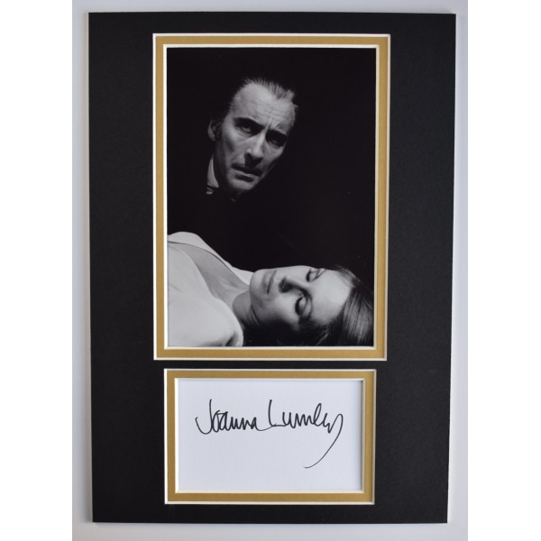 Joanna Lumley Signed Autograph A4 photo display Film Dracula Christopher Lee COA AFTAL Perfect Gift Memorabilia