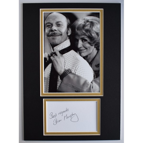 Brian Murphy Signed Autograph A4 photo display George & Mildred TV COA AFTAL Perfect Gift Memorabilia