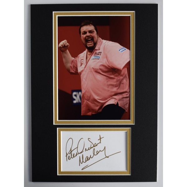Peter Manley Signed Autograph A4 photo display Darts Sport Champion COA AFTAL Perfect Gift Memorabilia