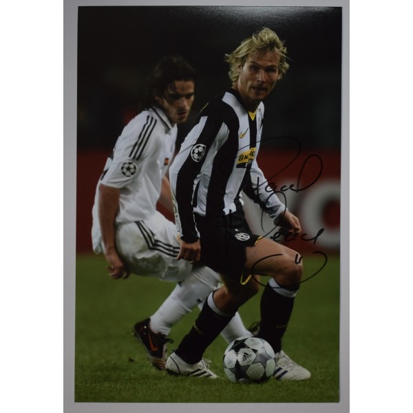 Pavel Nedved Signed Autograph 12x8 Photo Photograph Juventus Football COA AFTAL Perfect Gift Memorabilia		