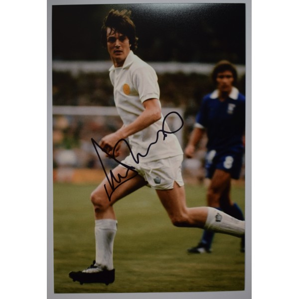Duncan McKenzie Signed Autograph 12x8 Photo Photograph Leeds United Football COA AFTAL Perfect Gift Memorabilia		