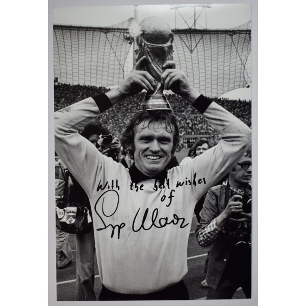 Sepp Maier Signed Autograph 12x8 Photo Germany World Cup Football COA AFTAL Perfect Gift Memorabilia	