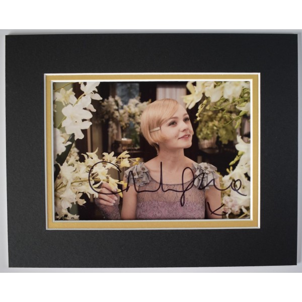 Carey Mulligan Signed Autograph 10x8 photo display Great Gatsby Film COA AFTAL Perfect Gift Memorabilia	