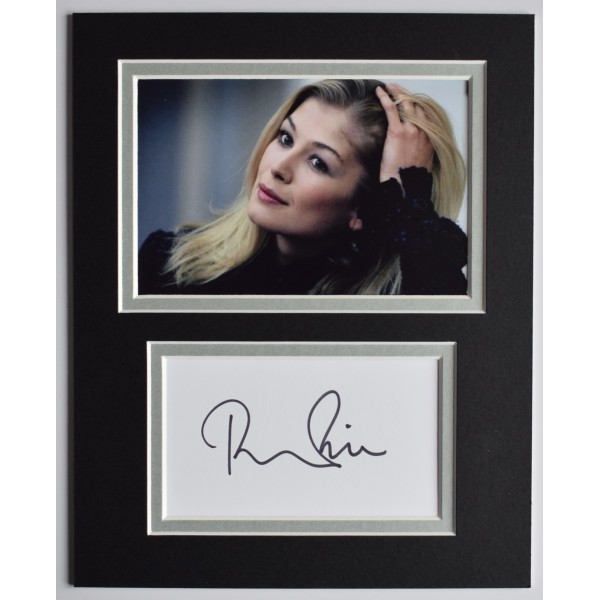 Rosamund Pike Signed Autograph 10x8 photo display TV Film Gone Girl COA AFTAL Perfect Gift Memorabilia	