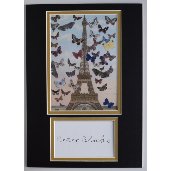 Peter Blake Signed Autograph A4 photo display Art Artist memorabilia COA AFTAL Perfect Gift Memorabilia	