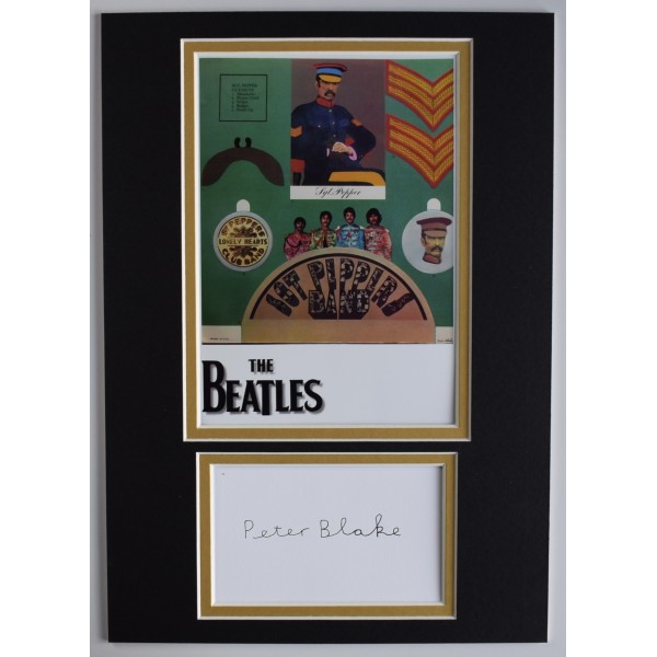Peter Blake Signed Autograph A4 photo display Beatles Sgt. Pepper's Lonely Heart AFTAL Perfect Gift Memorabilia	