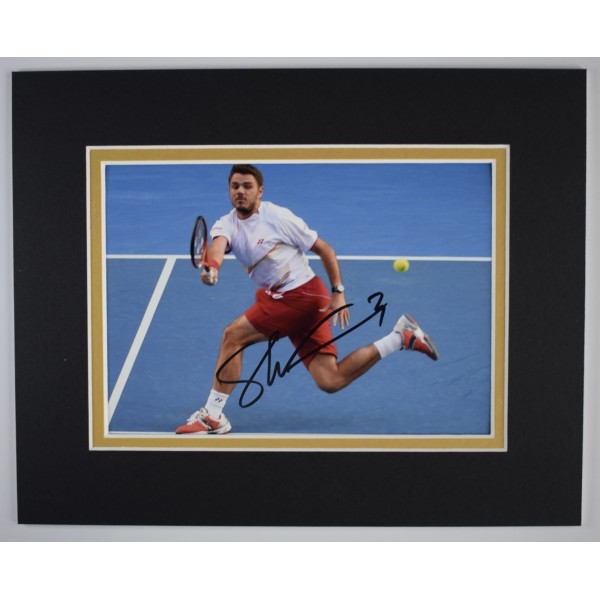 Stan Wawrinka Signed Autograph 10x8 photo display Tennis Wimbledon COA AFTAL Perfect Gift Memorabilia		