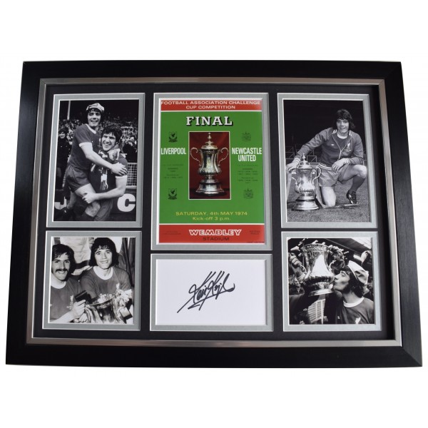 Kevin Keegan Signed Autograph framed 16x12 photo display Liverpool FA Cup 1974 AFTAL Perfect Gift Memorabilia	