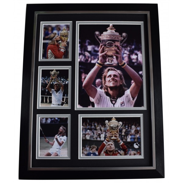 Bjorn Borg Signed Autograph framed 16x12 photo display Tennis Wimbledon AFTAL Perfect Gift Memorabilia	
