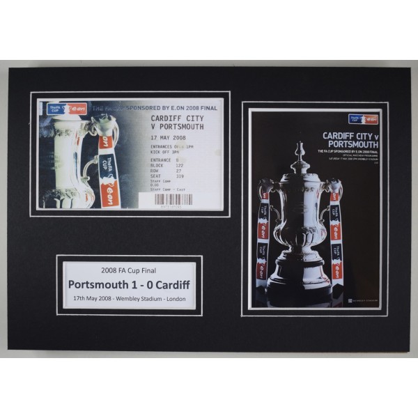 2008 FA Cup Final A4 Photo Ticket Display Football Programme Portsmouth Gift Perfect Gift Memorabilia