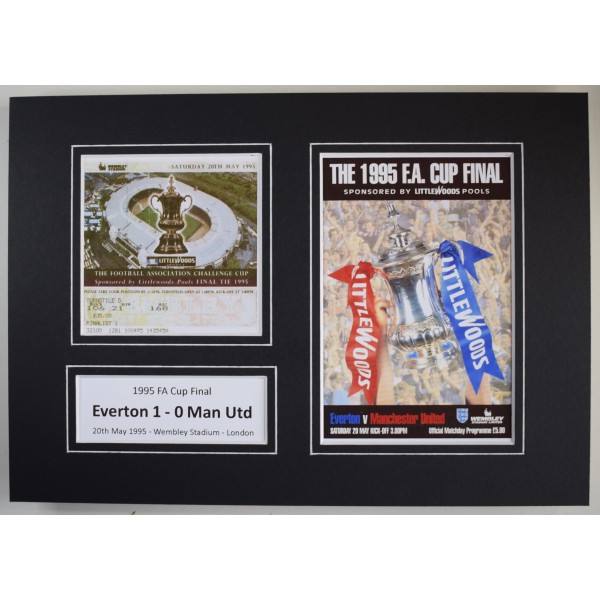 1995 FA Cup Final A4 Photo Match Ticket Display Football Programme Everton Gift Perfect Gift Memorabilia